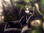  blazblue cong1991 monochrome rachel_alucard throne twintails 