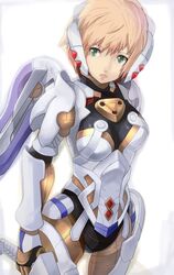  blonde_hair bodysuit fiorun fiorung green_eyes mechanical_wings nigoro short_hair spoilers wings xenoblade 