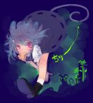  animal_ears bad_id blush cheese goose_h grey_hair mouse mouse_ears mouse_tail nazrin purple_eyes red_eyes running solo tail touhou 
