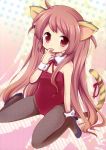  animal_ears brown_hair cat_ears copyright_request highres hiroichi pantyhose solo tail twintails 