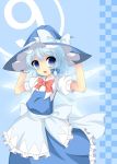  ? blue_eyes blue_hair cirno cosplay hat kirisame_marisa kirisame_marisa_(cosplay) kumatoshi short_hair solo touhou wings witch_hat â‘¨ 