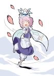 cherry_blossoms cirno hat lavender_hair letty_whiterock snowman solo sonson_(eleven) touhou wings 