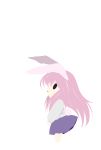  absurdres animal_ears bunny_ears bunny_tail chibi highres o_o pink_hair reisen_udongein_inaba side solo tail touhou transparent_background yume_shokunin 