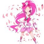  angry cure_blossom hanasaki_tsubomi heartcatch_precure! lowres magical_girl pink_eyes pink_hair ponytail precure solo takeya_yuuki torn_clothes 