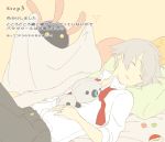  candy daigo_(pokemon) edato lileep necktie pokemon pokemon_(game) pokemon_rse silver_hair sleeping step_by_step steven_stone tie tsuwabuki_daigo white_shirt 