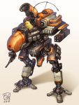  chick copyright_request dated gun lieqi_hun mecha missile_launcher no_humans open_cockpit parody power_armor pun realistic rocket_launcher ryouki_tamashii science_fiction soviet star too_literal walker weapon what 