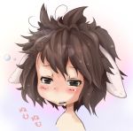  animal_ears artist_request brown_hair bunny_ears chonbo_(artist) drooling inaba_tewi jpeg_artifacts messy_hair sleepy solo touhou 