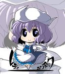  bad_id chibi crazy_developers hat lavender_hair letty_whiterock scarf smile solo touhou 
