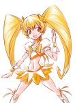  artist_request blonde_hair cpro cure_sunshine dress heart heartcatch_precure! heartcatch_pretty_cure! long_hair magical_girl midriff myoudouin_itsuki navel open_mouth orange_(color) orange_dress precure pretty_cure skirt solo twintails white_background wrist_cuffs yellow_eyes 