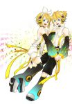  (append) bow brother_and_sister fen fen_(bapekka) kagamine_len kagamine_len_(append) kagamine_rin kagamine_rin_(append) len rin siblings twins vocaloid vocaloid_append 