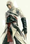  assassin&#039;s_creed assassin's_creed brown_hair cape grin hidden_blade hood knife male rae smile sword vambraces weapon 