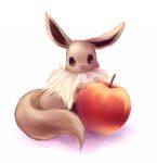 apple eevee food fruit no_humans pokemon pokemon_(creature) sagami_rin 