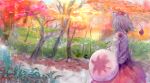  animal_ears colorful forest hat inubashiri_momiji nature shield short_hair silver_hair solo tail tokin_hat touhou unco_(f231057s) unco_(pixiv457393) wolf_ears 