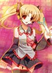  blonde_hair fang flandre_scarlet hatsune_miku if_they_mated mikan_scarlet original touhou vocaloid 