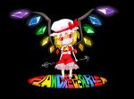  arms_behind_back blonde_hair character_name chibi fangs flandre_scarlet grin hat head_tilt oso oso_(toolate) red_eyes smile solo the_embodiment_of_scarlet_devil touhou wings 