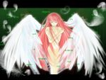  feathers long_hair michiru_(pink) nude red_eyes red_hair redhead seihou vivit vivit_(erich's_daughter) wings 