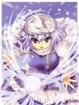  bad_id breasts hat lavender_eyes lavender_hair letty_whiterock saturnon snow solo touhou 