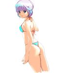  amano_ai ass bikini ganari_ryu pixiv_thumbnail purple_hair resized short_hair smile swimsuit video_girl_ai 