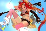  belt bikini bikini_top long_hair redhead scarf shorts swimsuit tengen_toppa_gurren-lagann tengen_toppa_gurren_lagann thigh-highs thighhighs uturo yoko_littner yoko_ritona 