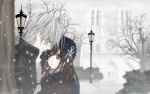  building flower flowers kiryu_zero snow tree vampire_knight yuuki_cross 