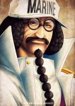  1boy beard facial_hair glasses hat kei-suwabe male marine mustache one_piece sengoku_(one_piece) solo 