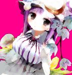  bad_id breasts flower large_breasts patchouli_knowledge purple_hair solo touhou tsuki_yuuhi tsukiyuuhi 