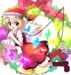 blonde_hair christmas elbow_gloves flandre_scarlet gloves haiiro_(immature) hat pointy_ears red_eyes sack side_ponytail solo the_embodiment_of_scarlet_devil touhou wings 
