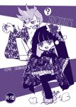  ? cover cover_page doujin_cover japanese_clothes kimono kimono_skirt lolita_fashion long_hair monochrome multiple_girls panty_&amp;_stocking_with_garterbelt panty_(character) panty_(psg) stocking_(character) stocking_(psg) thighhighs wa_lolita yukian 