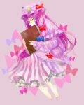  bad_id book closed_eyes crescent eyes_closed hat hm holding patchouli_knowledge pink_hair ribbon solo toenails toes touhou 