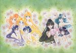  absurdres aino_minako bishoujo_senshi_sailor_moon everyone flower highres hino_rei kaiou_michiru kino_makoto meiou_setsuna mizuno_ami nude official_art takeuchi_naoko ten&#039;ou_haruka tomoe_hotaru tsukino_usagi 