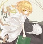  blonde_hair book braid kirisame_marisa no_hat no_headwear sasaki_kouhei solo touhou yellow_eyes 