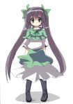  dress favfavver2 green green_eyes hair_bow long_hair original shoes solo twintails very_long_hair 