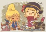  bird blonde_hair hat macaw map nintendo parrot pirate scarf scarlet_macaw ship skull smile telescope tetra the_legend_of_zelda treasure_chest tsutsuji twintails wind_waker 
