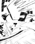  comic crossover hakurei_reimu house kicking mcdonald&#039;s mcdonald's monochrome silent_comic touhou translation_request yaza 