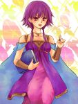  cape fire_emblem fire_emblem:_seima_no_kouseki fire_emblem_sacred_stones flower lute_(fire_emblem) purple_eyes purple_hair rock violet_eyes yukaris 