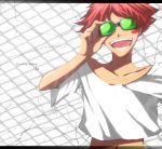  blush_stickers collarbone cowboy_bebop edward_wong_hau_pepelu_tivrusky_iv goggles open_mouth pizaya red_hair redhead s_tanly short_hair smile solo 