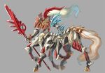  centaur glaive original polearm ran'ou_(tamago_no_kimi) ranou simple_background solo weapon 