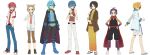  7boys akane_(pokemon) anzu_(pokemon) artist_request erika_(pokemon) forehead genderswap grin gym_leader hairband highres ibuki_(pokemon) kasumi_(pokemon) male mikan_(pokemon) natsume_(pokemon) pokemon pokemon_gsc pokemon_heartgold_and_soulsilver pokemon_hgss smile source_request 