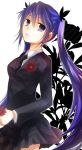  arika_(sui_menka) flower formal hatsune_miku long_hair necktie purple_hair saihate_(vocaloid) skirt solo twintails very_long_hair vocaloid 