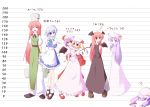  :&lt; :d ? ^_^ ascot bat_wings blonde_hair blue_eyes blush bow bucket chart closed_eyes crescent fallen_down flandre_scarlet floating ghost hair_bow hat hat_removed head_wings headwear_removed height_chart height_comparison hong_meiling hug izayoi_sakuya koakuma long_hair maid maid_headdress miyo_(miyomiyo01) multiple_girls necktie object_on_head open_mouth patchouli_knowledge purple_eyes purple_hair red_eyes red_hair remilia_scarlet ribbon short_hair silver_hair smile squiggle star the_embodiment_of_scarlet_devil touhou transparent very_long_hair vest wings 