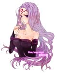  dress fate/stay_night fate_(series) long_hair m_(okomelody) purple_eyes rider strapless strapless_dress violet_eyes 