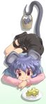animal_ears basket cheese grey_hair lying mizuki_hitoshi mouse mouse_ears mouse_tail nazrin red_eyes short_hair solo tail tail_raised touhou