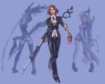  ass breasts cleavage cosplay final_fantasy final_fantasy_vii final_fantasy_x final_fantasy_x-2 formal gun minh_do multiple_girls necktie paine pant_suit rikku suit sword turks turks_(cosplay) wallpaper weapon yuna 