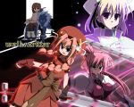  angry blonde_hair graf_eisen green_eyes hammer hoppege klarwind levantine long_hair mahou_shoujo_lyrical_nanoha mahou_shoujo_lyrical_nanoha_a&#039;s mahou_shoujo_lyrical_nanoha_a's pink_hair purple_eyes shamal short_hair signum sword vita wallpaper weapon wheelchair wolf yagami_hayate zafira 