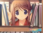  amaduyu_tatsuki book bookshelf komaki_manaka library to_heart_2 wallpaper 