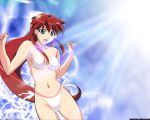  blue_eyes dita_liebely kuroda_kazuya long_hair red_hair side-tie_bikini swimsuit vandread wallpaper 