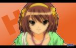  brown_hair hair_ribbon hairband maikashina pixiv ribbon short_hair suzumiya_haruhi suzumiya_haruhi_no_shoushitsu suzumiya_haruhi_no_yuuutsu 