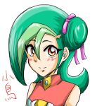  1girl artist_request blush female green_hair mizuki_kotori mizuki_kotori_(yugioh_zexal) mizuki_kotori_(yuu-gi-ou_zexal) ribbon short_hair solo yu-gi-oh! yugioh yugioh_zexal yuu-gi-ou yuu-gi-ou_zexal 