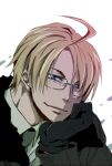  america_(hetalia) axis_powers_hetalia blonde_hair blue_eyes glasses gloves hsg_(pm400) male solo 