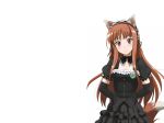  animal_ears brown_hair dress holo long_hair solo spice_and_wolf wolfgirl 